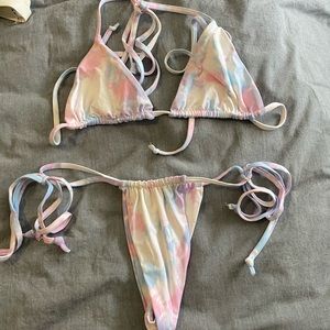 Frankies Bikinis tie dye bikini set